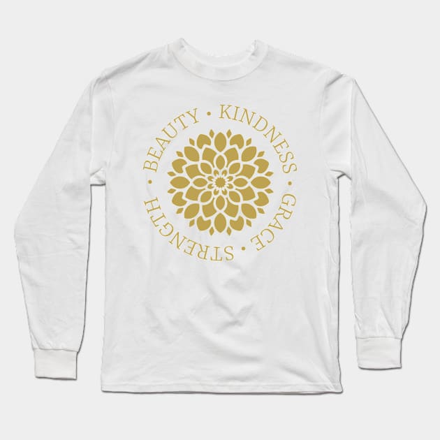 Dahlia Flower Meaning in Savannah Green Long Sleeve T-Shirt by racheldwilliams